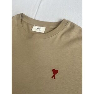 AMI Alexandre Mattiussi Unisex Pullover Beige Cotton Sweatshirt Size XL